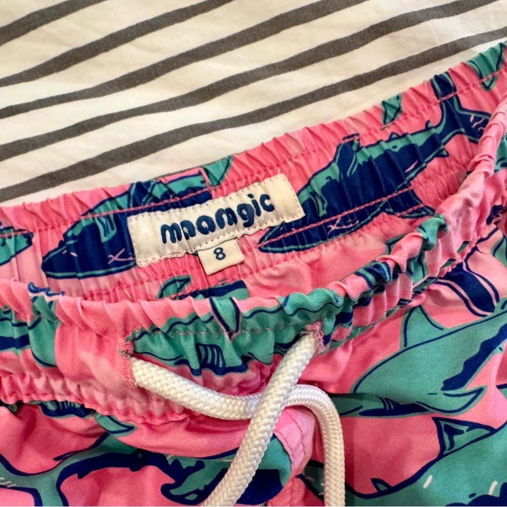 Maamgic Kids Swim Trunks - Pink and Green